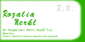 rozalia merkl business card